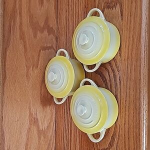 NWT Le Creuset Mini Cocottes Set of 3 CK Soleil Perfect Spring Baking & Serving